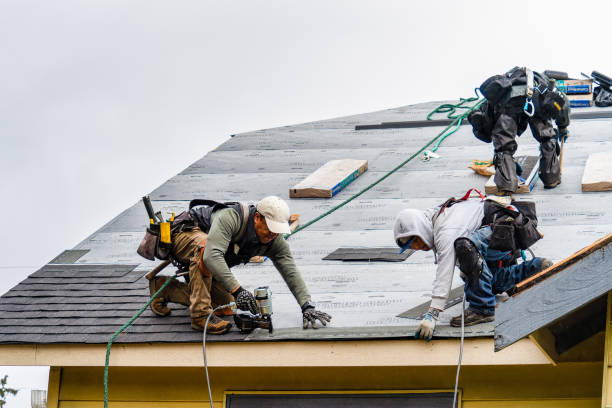 Professional Gutter Installation technician working in Red House, VA